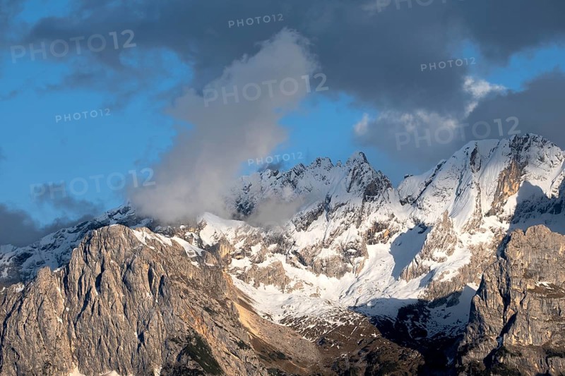 Atmospheric detailed view of the Sorapis mountain group in the evening light, Punta Sorapiss, Dolomites, South Tyrol, Italy