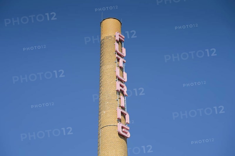 Chimney, Futuring Installation, former Bötzow Brewery, Prenzlauer Allee, Prenzlauer Berg, Pankow, Berlin, Germany