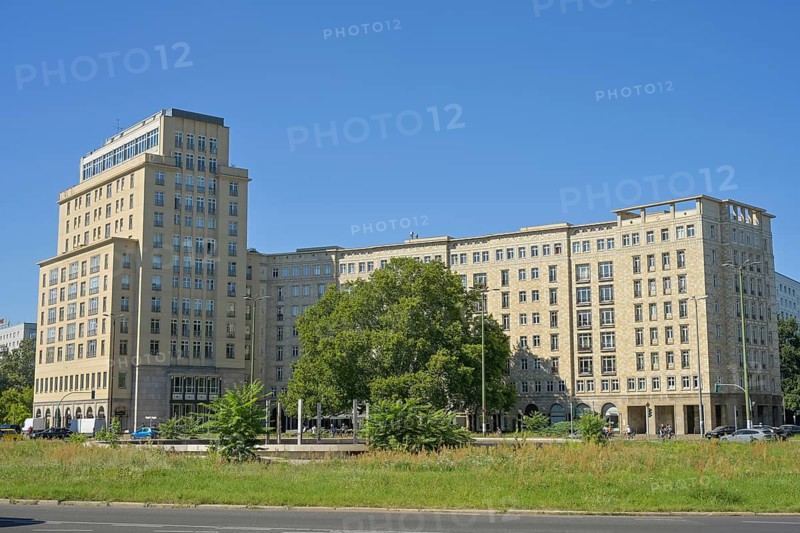 Residential building from the 1950s, GDR socialist housing, Strausberger Platz, Friedrichshain, Berlin, Germany