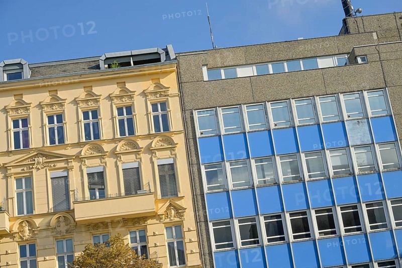 Residential buildings, old building, new building, Bismarckstraße, Charlottenburg, Charlottenburg-Wilmersdorf, Berlin, Germany