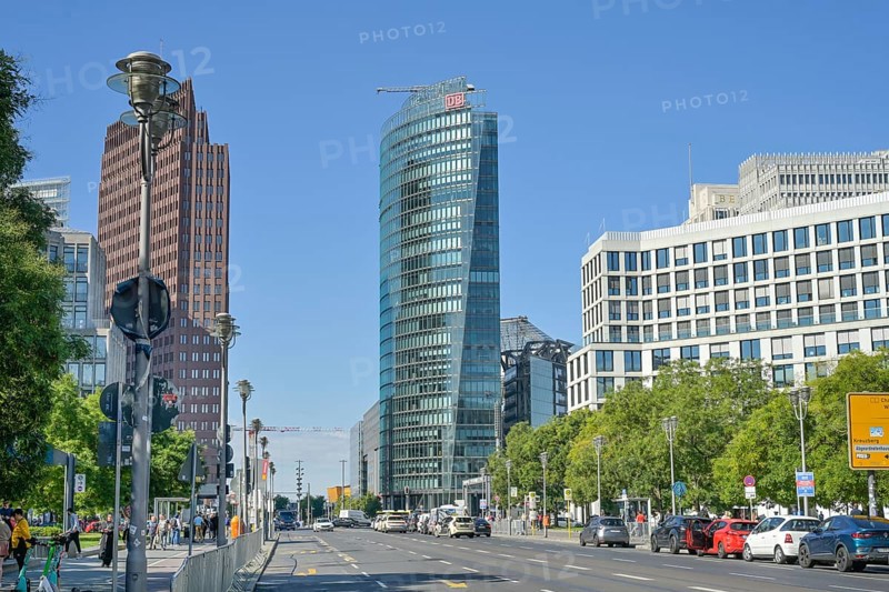 High-rise buildings, Kollhoff, Bahntower, Potsdamer Platz, Tiergarten, Mitte, Berlin, Germany