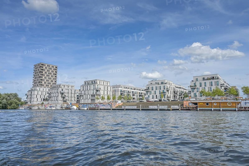 Havel, new buildings, residential tower, residential buildings, Waterkant, Wasserstadt, Daumstraße, Haselhorst, Spandau, Berlin, Germany
