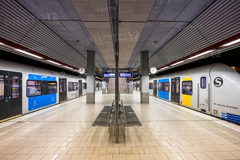 Deutsche Bahn DB Regio class 430 S-Bahn Stuttgart trains at Filderstadt station, Germany