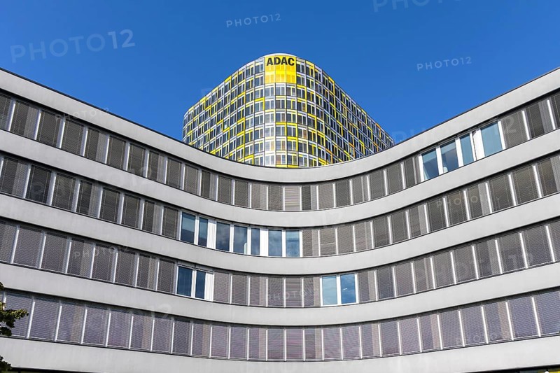 ADAC headquarters modern architecture building in Munich, Germany