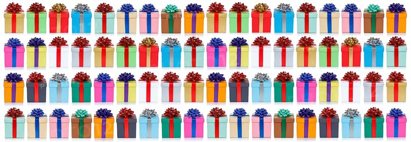 Colourful Christmas gifts for Christmas background banner gifts birthday presents in Stuttgart, Germany