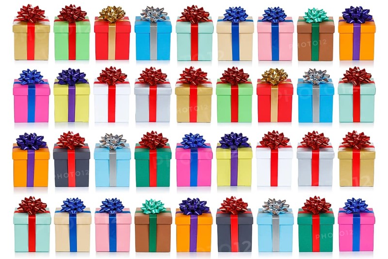 Colourful Christmas gifts for Christmas background gifts birthday gifts isolated free in Stuttgart, Germany