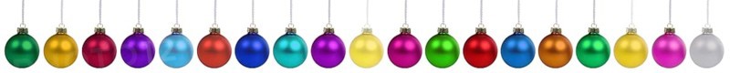 Christmas baubles Christmas decoration baubles banner in a row clipping in Stuttgart, Germany