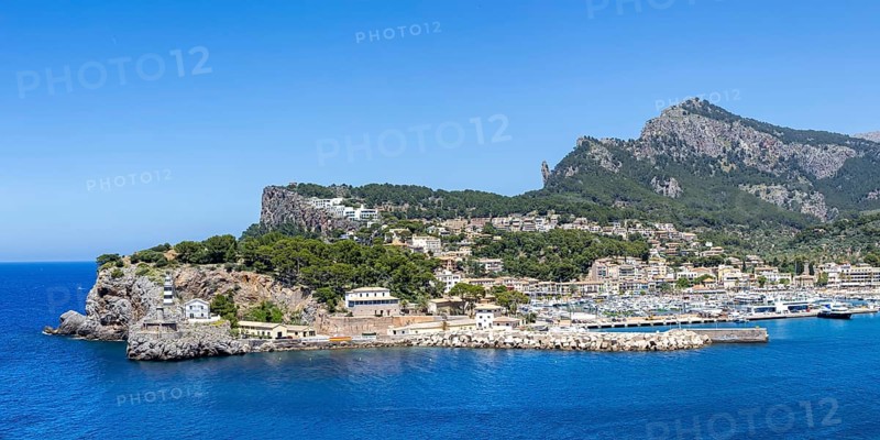 Port de Soller on Majorca holiday by the sea travel mountains landscape panorama in Port de Sóller, Spain
