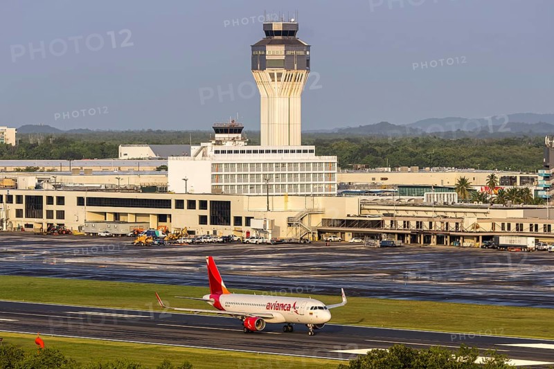 An Avianca Airbus A320 aircraft with the registration number N957AV at San Juan Airport, Puerto Rico