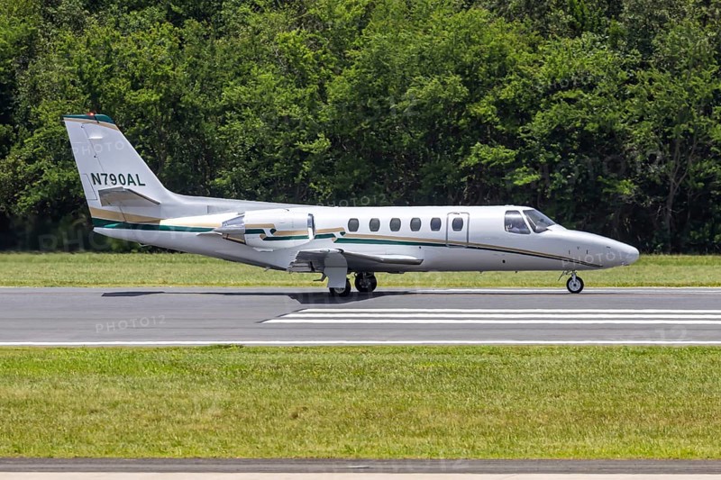 A Cessna S550 Citation SII private jet aircraft with registration number N790AL at San Juan Airport, Puerto Rico