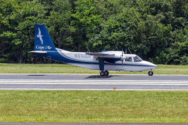 A Britten-Norman BN-2B-20 Islander aircraft of Cape Air with registration N510BN at San Juan Airport, Puerto Rico