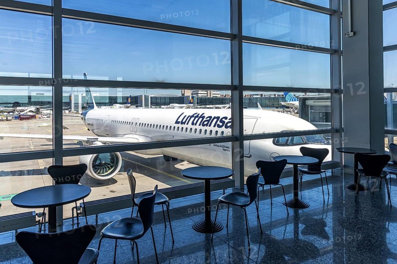 A Lufthansa Airbus A321neo aircraft with the registration number D-AIEM at Frankfurt Airport, Germany