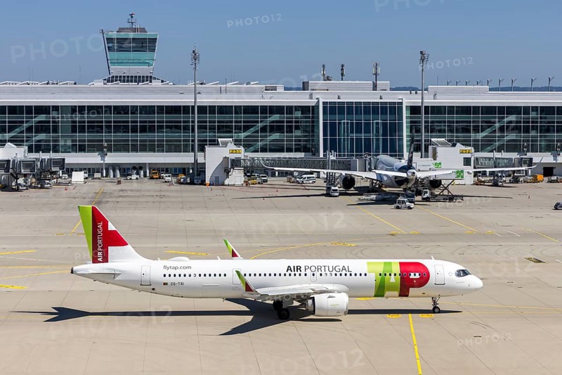 An Airbus A321neo aircraft of TAP Air Portugal with the registration CS-TXI at Munich Airport, Germany