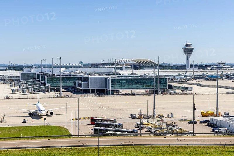 Terminal 1 with the new pier extension at Munich Airport, Germany