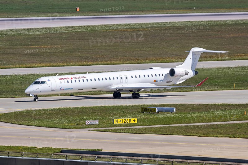 A Bombardier CRJ-1000 aircraft of Iberia Regional Air Nostrum with the registration EC-MPA at Munich Airport, Germany