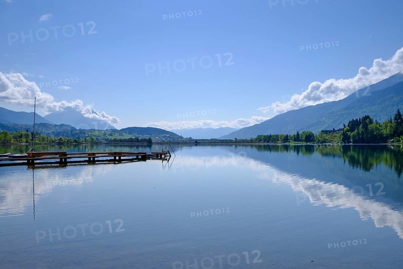 Lake Pressegger See, near Hermagor, Gailtal, Carinthia, Austria