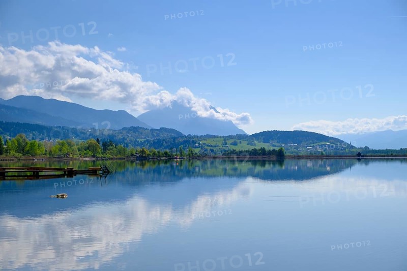 Lake Pressegger See, near Hermagor, Gailtal, Carinthia, Austria