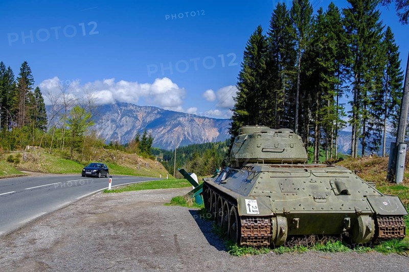 Tank, Bunker Museum, Museum on the Wurzen Pass, Carinthia, Austria, Slovenia