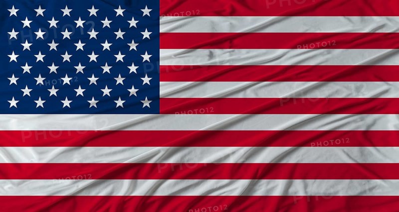 American flag waving. Flag of USA with cloth texture