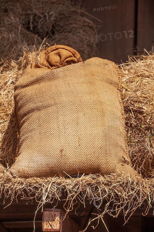 Flour sack as decoration at the Bremer Osterwiese folk festival, Bürgerweide, Bremen, Germany