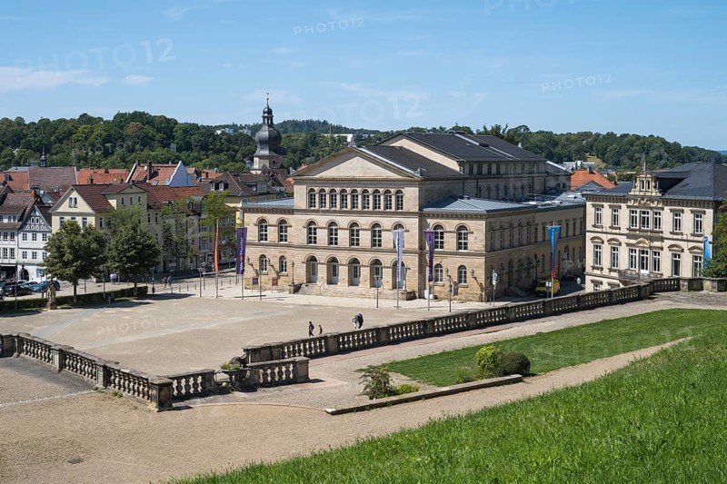 State Theatre and Edinburgh Palace, Schlossplatz, Coburg, Upper Franconia, Franconia, Bavaria, Germany