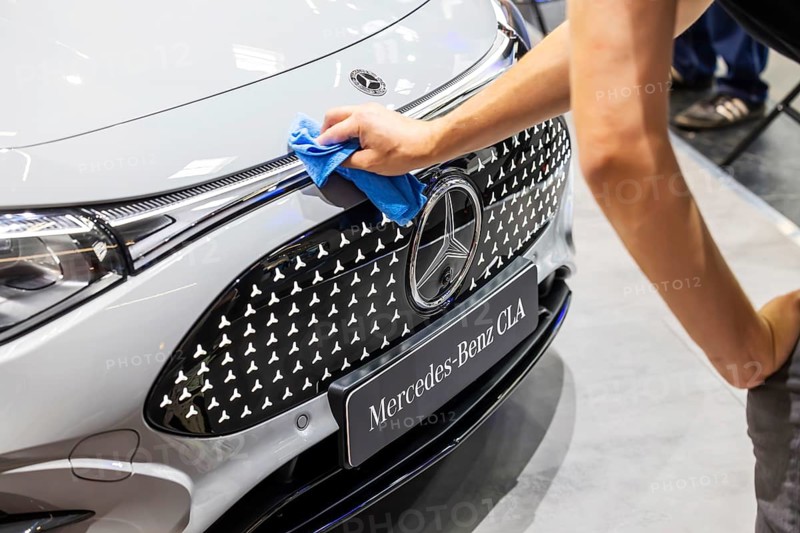 Mercedes exhibition stand. The Virual Ride. CLA Shooting Brake. IAA MOBILITY in Munich. The motor show presents itself as a holistic mobility trade fair. Cars continue to take centre stage, however, and Chinese manufacturers are gaining ground. Munich, Bavaria, Germany