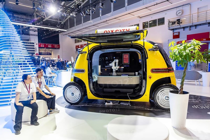 Beastie Mini from the Chinese company PIX Moving. The compact electric vehicle has a one-piece 3D-printed unibody chassis. IAA MOBILITY in Munich. The motor show presents itself as a holistic mobility trade fair. Cars continue to take centre stage, however, with Chinese manufacturers gaining ground. Munich, Bavaria, Germany