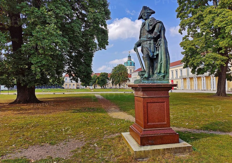 Monument to Frederick the Great with Charlottenburg Palace, Berlin, Germany
