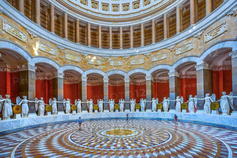 Interior of the Liberation Hall with goddesses of victory, Kelheim, Danube Valley, Lower Bavaria, Bavaria, Germany