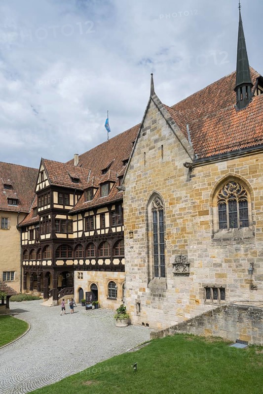Luther Chapel and Fürstenbau, Veste Coburg, inner courtyard, Coburg, Upper Franconia, Franconia, Bavaria, Germany