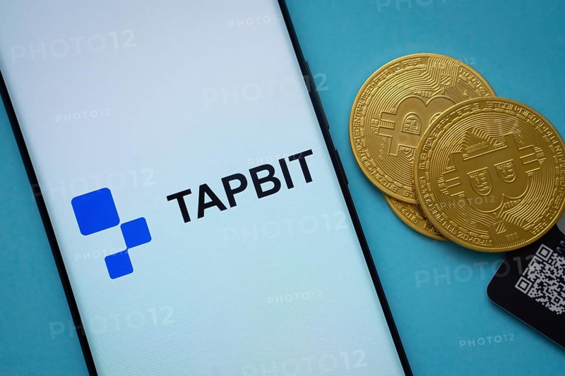 Dhaka, Bangladesh - 20 Sep 2025: The logo of Tapbit is displayed on a smartphone screen