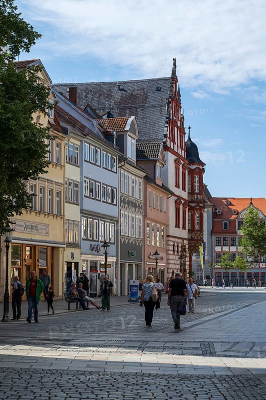 Pedestrian zone, Spitalgasse, Coburg, Upper Franconia, Franconia, Bavaria, Germany