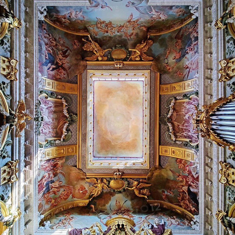 Palace Chapel in the Old Palace, view of the ceiling, Charlottenburg Palace, Berlin, Germany