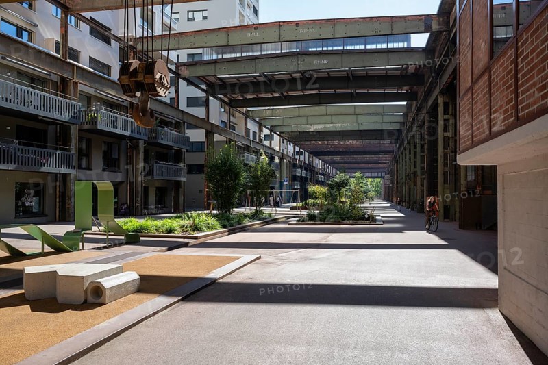 The former factory building of the Georg fisherman AG steel foundry, cultural monument, residential neighbourhood, catering, commercial space, leisure facility, Schaffhausen, Switzerland