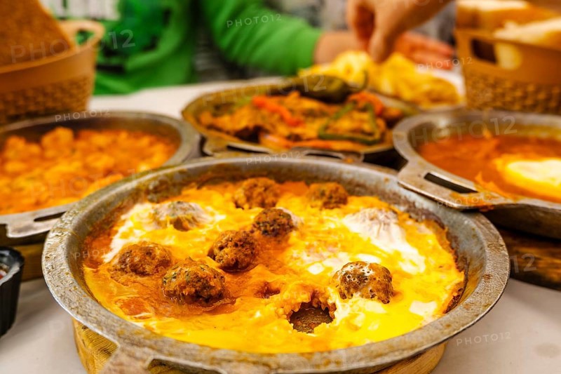 Close look of typical delicious morrocan food Tajine, Morocco