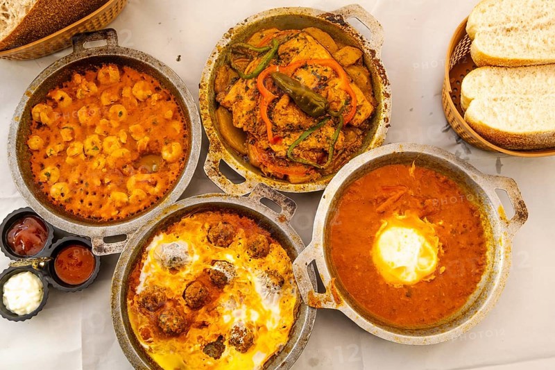 Close look of typical delicious morrocan food Tajine, Morocco
