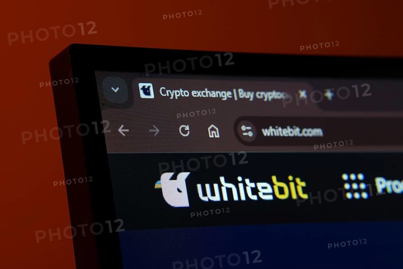 Dhaka, Bangladesh- 02 June 2025: Close-up of a computer screen displaying the whitebit web interface in dark mode