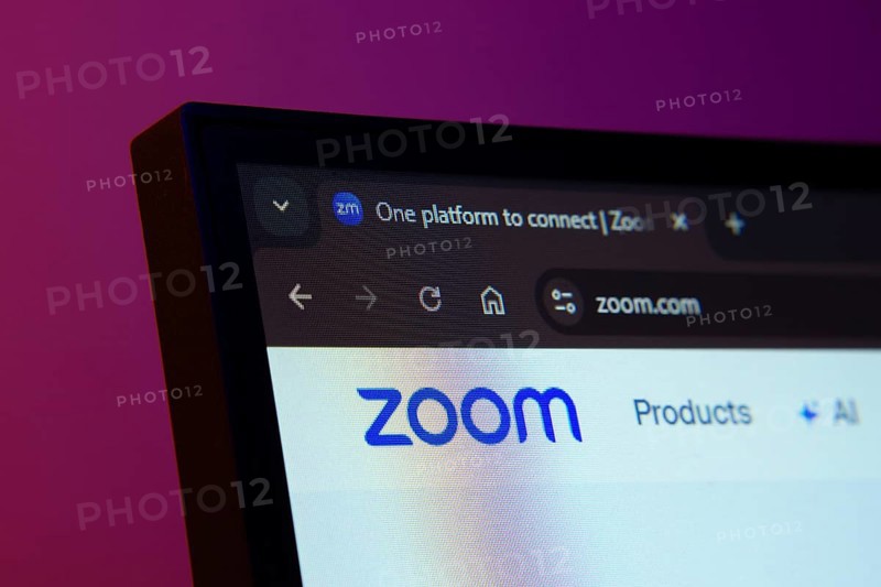 Dhaka, Bangladesh- 02 June 2025: Close-up of a computer screen displaying the Zoom web interface in dark mode