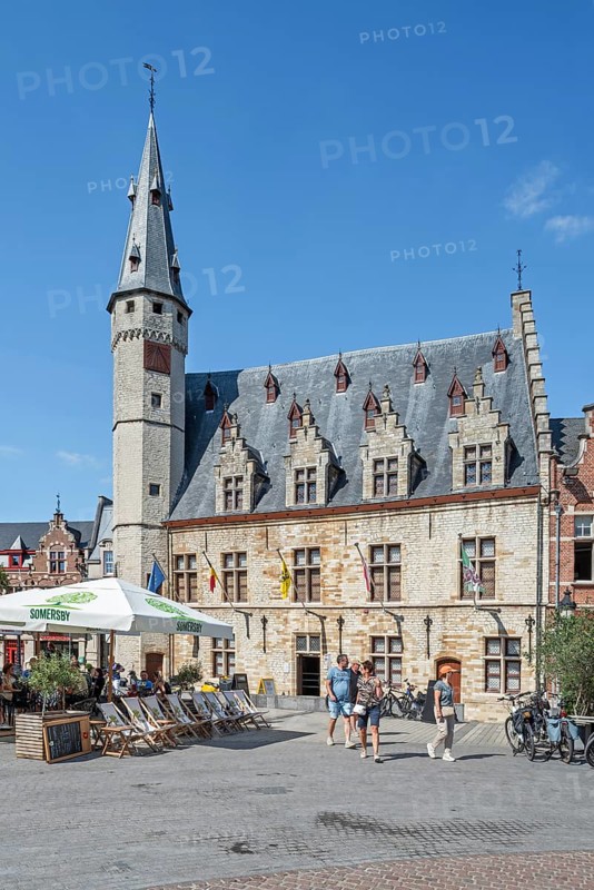 Butcher's Hall, Vleeshuis, archaeological museum in the historic city centre of Dendermonde, Termont, East Flanders, Belgium