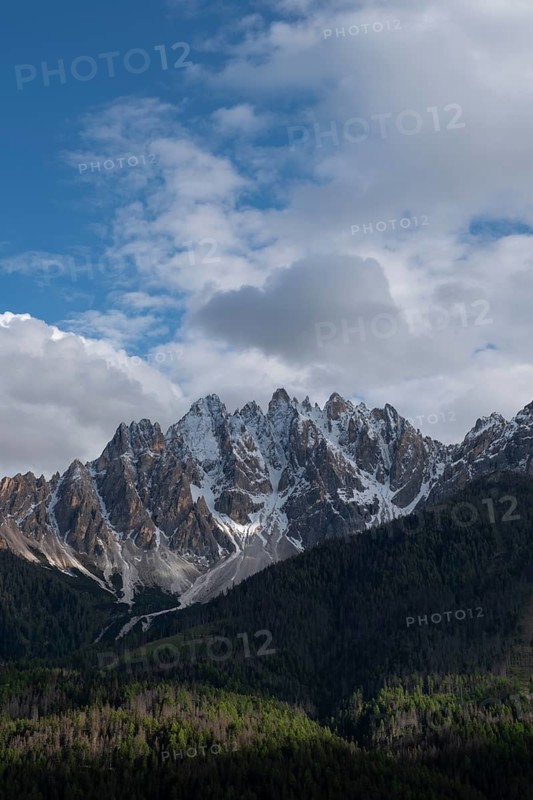 View of the Haunold Group, San Candido, Val Pusteria, Sesto Dolomites, Dolomites, South Tyrol, Italy