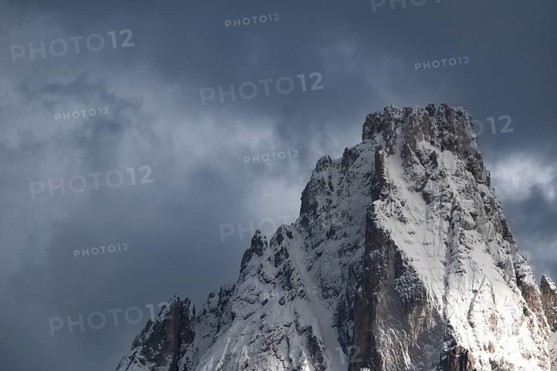 Close-up of the Dreischusterspitze, Haunold Group, San Candido, Val Pusteria, Sesto Dolomites, Dolomites, South Tyrol, Italy