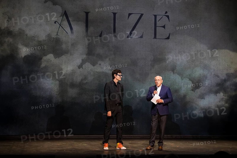 Fabrice Becker (Creative Director) and Marek Lieberberg (CEO Live Nation Germany) in front of the press screening of Alizé, a joint production by Cirque du Soleil and Live Nation at the Theater am Potsdamer Platz, Berlin, 23/09/2025