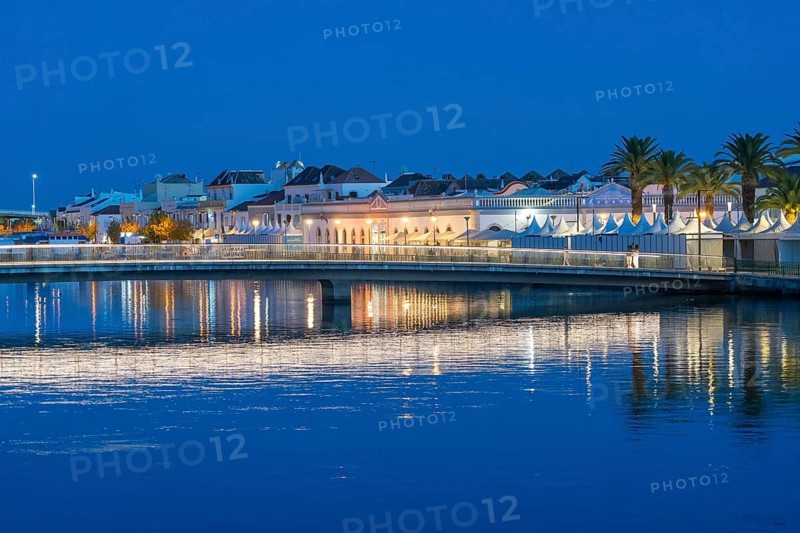 New bridge over the Rio Gilão, Ponte Gilão, in Tavira, old town, in the east of the Algarve, Portugal