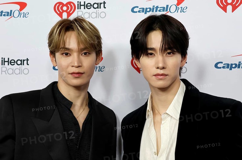 Yonashiro Sho and Sato Keigo of JO1 at the 2025 iHeartRadio Music Festival held at T-Mobile Arena in Las Vegas, USA on September 19-20, 2025, Las Vegas, NV, USA, Las Vegas, Nevada, USA