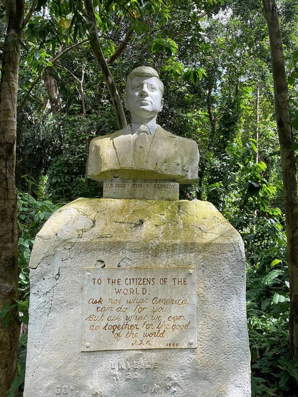 Kennedy statue and memorial of friendship with the USA, Negros Occidental, Philippines