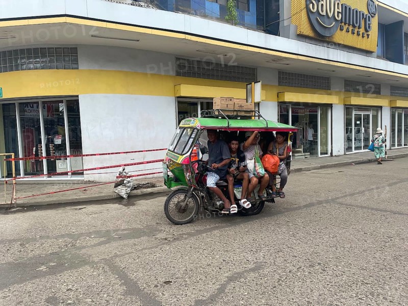 Many people in a motorbike taxi, taxi, motorbike, public transport, mobility, service, transport, Negros Occidental, Philippines