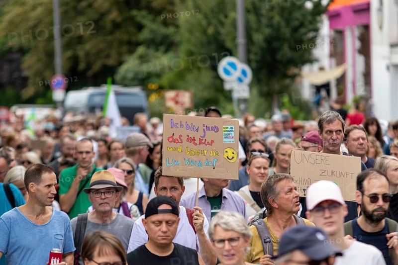 Worldwide climate strike by Fridays for Future under the motto Exit Gas - Enter Future, demonstration with rally at the fish market, Hamburg, Germany