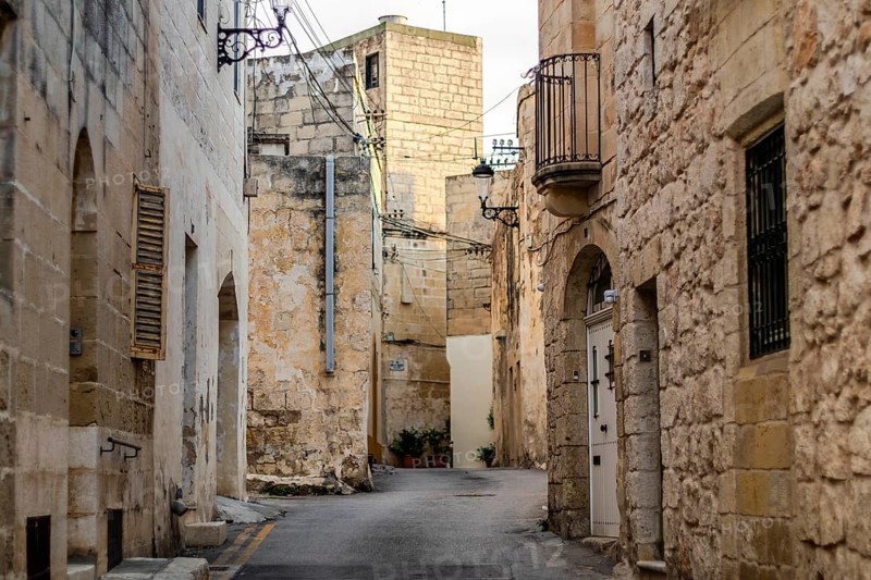 Charming medieval streets of Rabat Mdina in Malta