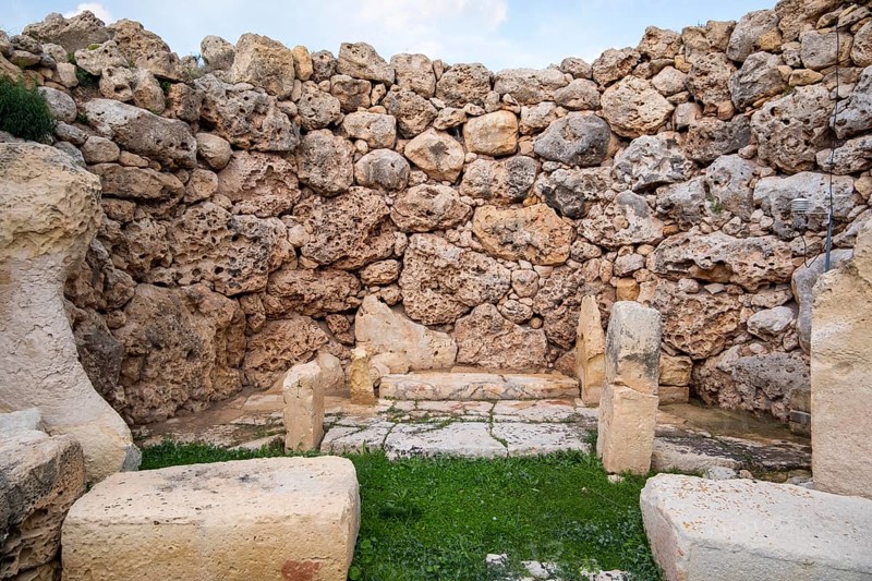 Scenic, ancient Ggantija Megalithic Temples in Gozo, Malta