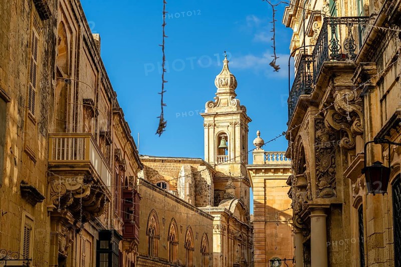 Mediterranean architecture of Mdina, next to Rabat, inland Malta